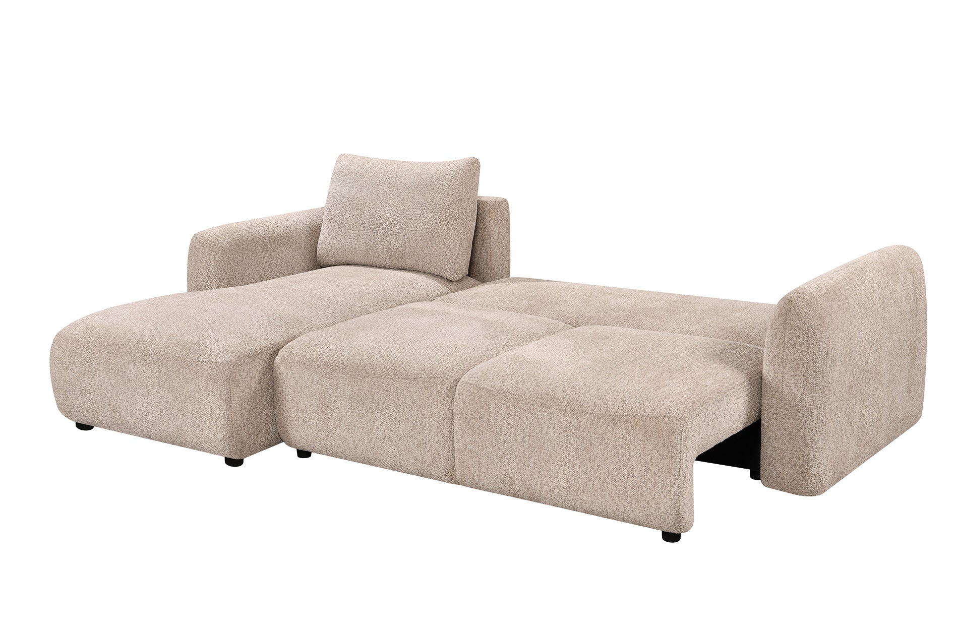 Prime 3 Piece Sectional w/ Pull-Out Sleeper - Mushroom Fabric