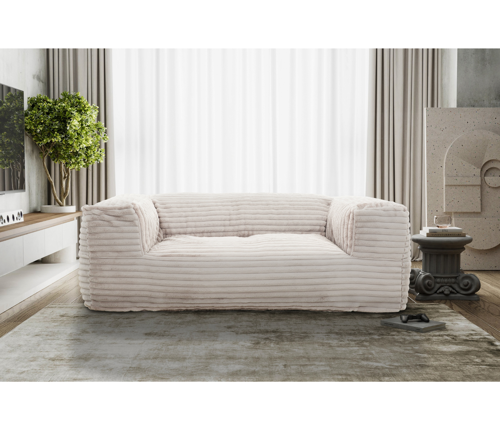 Redd Bean Bag Mink Taupe Fabric Buy Online or Jag's Furniture