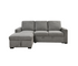 Rhea 2 Piece Sectional w/ Pull-Out Sleeper - Charcoal Fabric