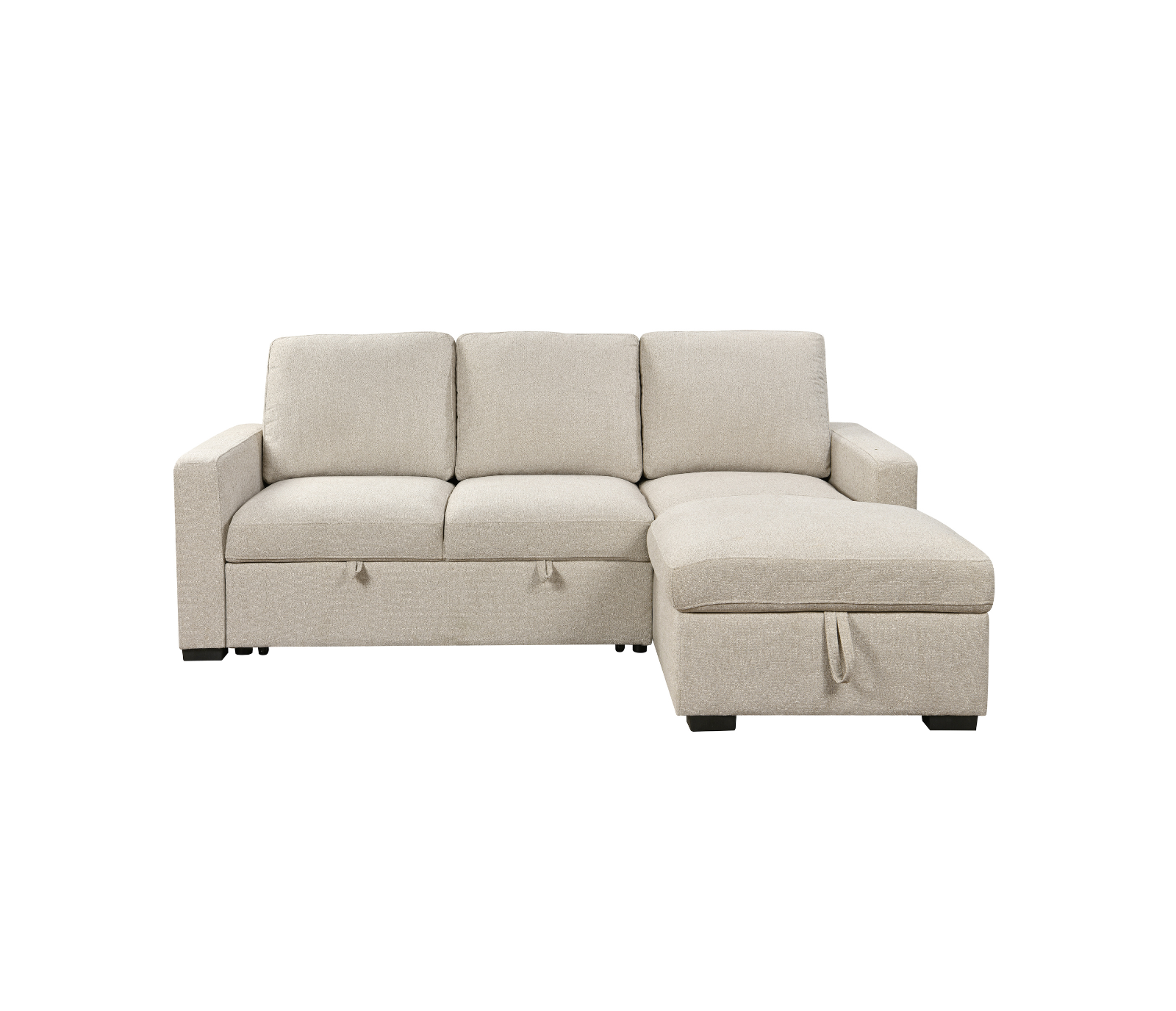 Rhea 2 Piece Sectional w/ Pull-Out Sleeper - Oat Fabric