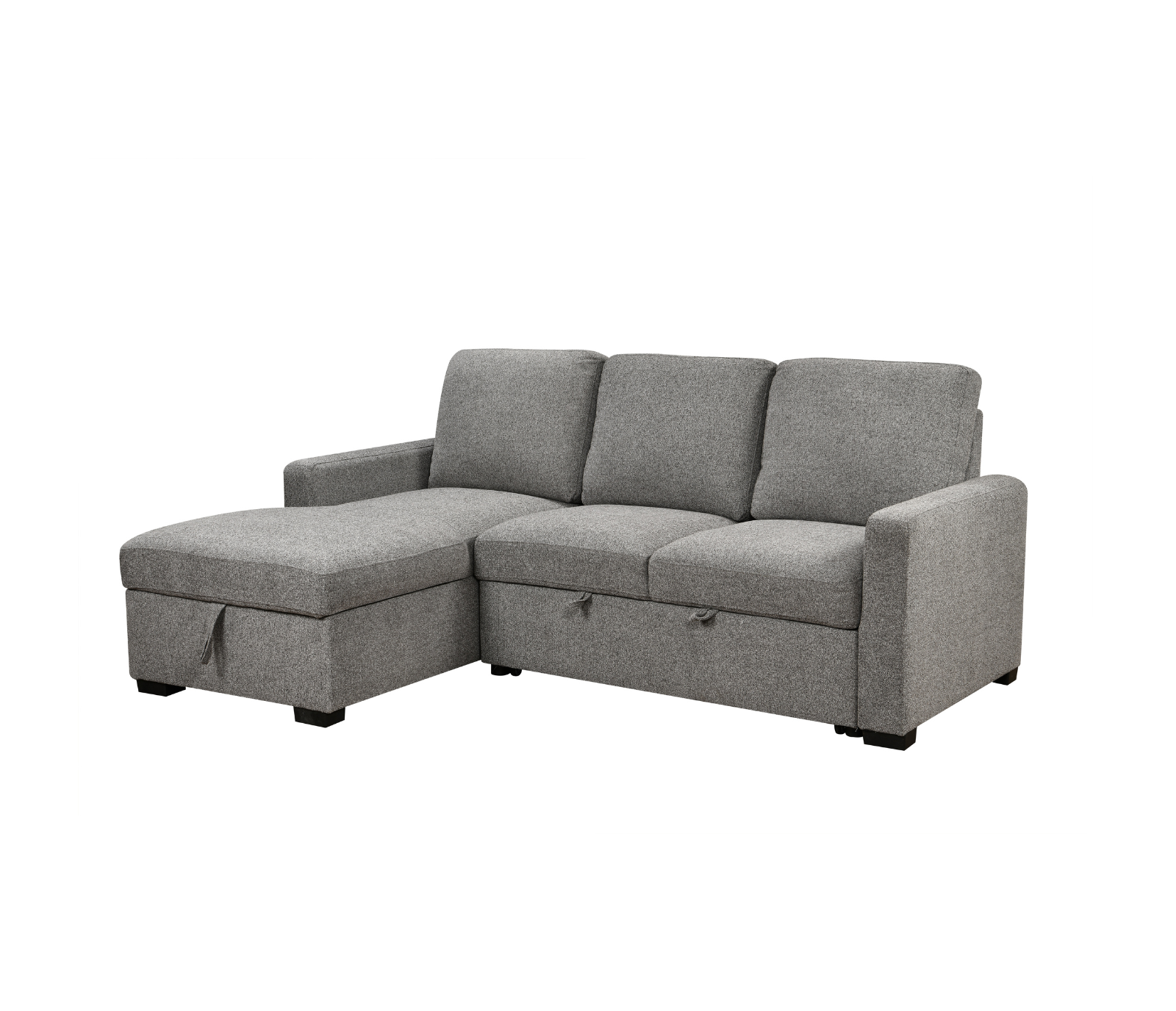 Rhea 2 Piece Sectional w/ Pull-Out Sleeper - Charcoal Fabric