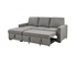 Rhea 2 Piece Sectional w/ Pull-Out Sleeper - Charcoal Fabric
