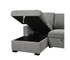 Rhea 2 Piece Sectional w/ Pull-Out Sleeper - Charcoal Fabric