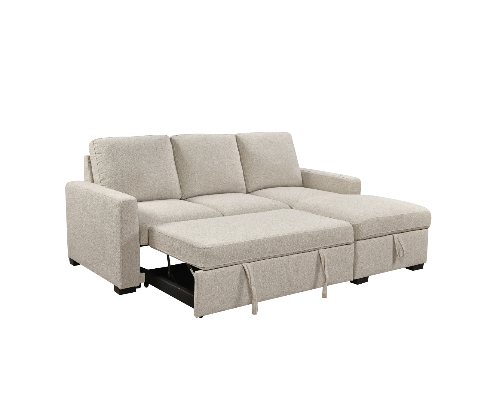 Rhea 2 Piece Sectional w/ Pull-Out Sleeper - Oat Fabric
