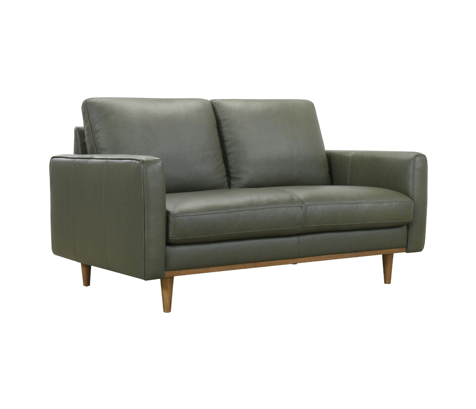 Rialto Loveseat - Moss Green Leather