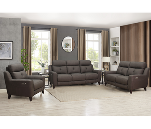 Ritchie Sofa - Power Reclining w/ Power Headrests - Chocolate