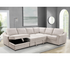 Sarena 4 Piece Sectional w/ Pull-Out Sleeper - Beige Fabric