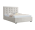 Savoy Upholstered Bed w/ Lift Storage - Beige Fabric