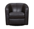 Soho Swivel Chair - Black Coffee Leather