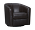 Soho Swivel Chair - Black Coffee Leather