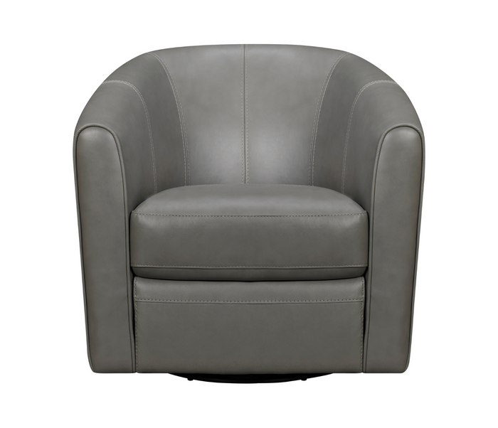 Soho Swivel Chair - Dark Grey Leather