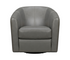 Soho Swivel Chair - Dark Grey Leather