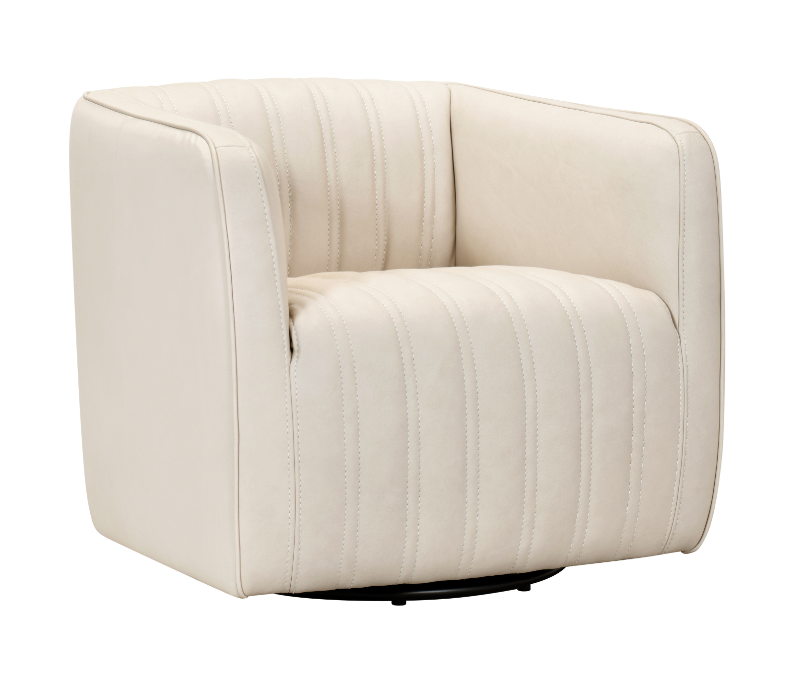 Spectre Swivel Chair - Chalk Leather