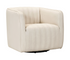 Spectre Swivel Chair - Chalk Leather