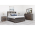 Stella Upholstered Storage Bed w/ LED Lights - Charcoal - Custom