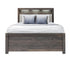 Stella Upholstered Storage Bed w/ LED Lights - Charcoal - Custom