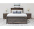 Stella Upholstered Storage Bed w/ LED Lights - Charcoal - Custom