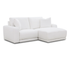 Stratus 2 Piece Sectional - Power Reclining w/ Power Headrest - White Fabric
