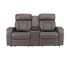 Monza Loveseat w/ Console - Triple Power & Massage - Grey Fabric