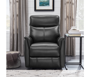 Carson Chair - Power Reclining w/ Power Headrest - Black Leather