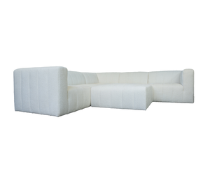 Lauren 5 Piece Sectional - Ivory Boucle