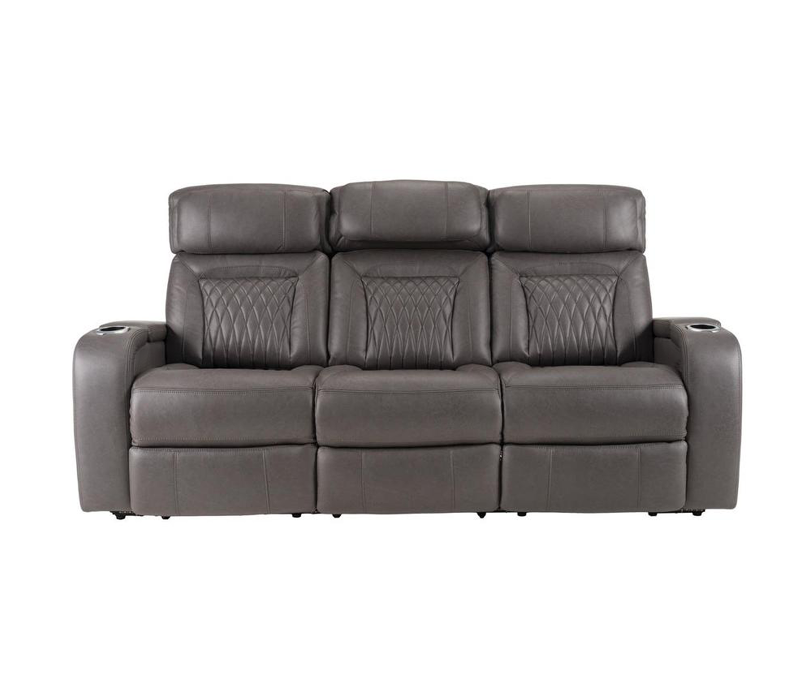 Monza Sofa - Triple Power & Massage - Grey Fabric