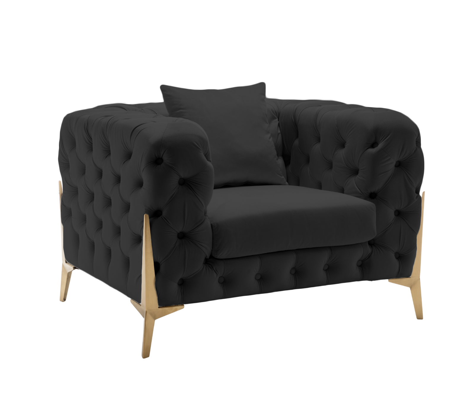 Empire Chair - Black Velvet Fabric