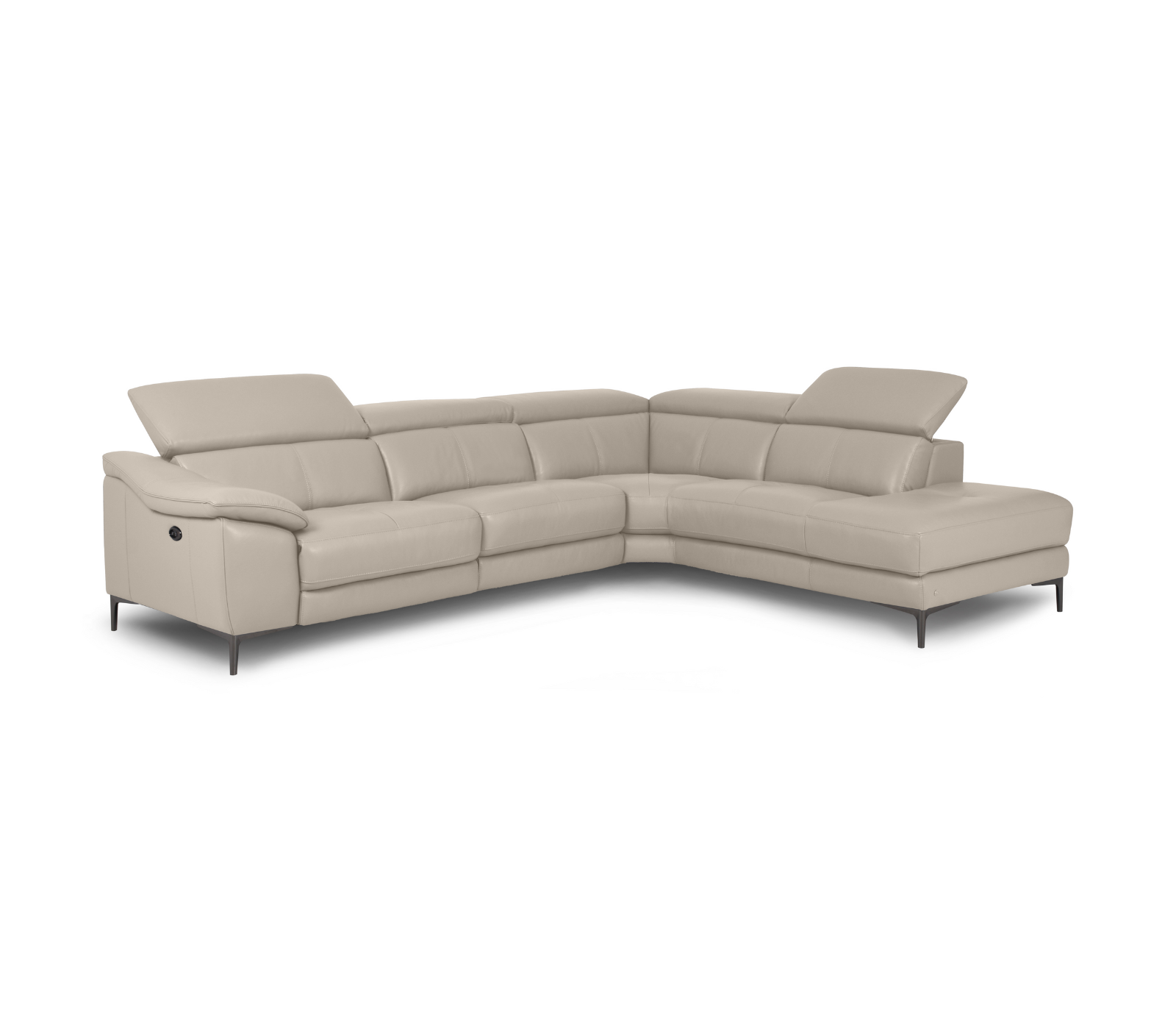 Velar 2 Piece Power Reclining Sectional - Frost Grey Leather