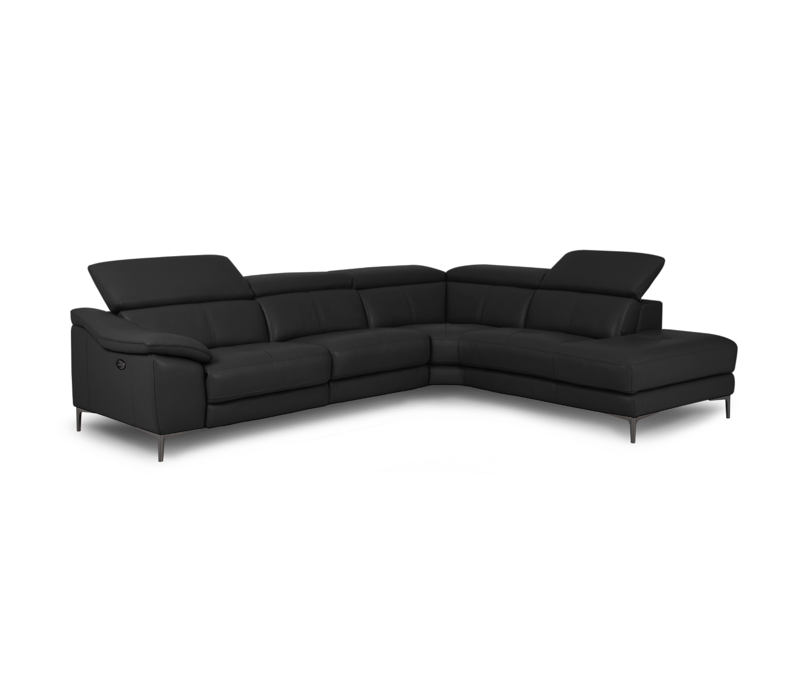 Velar 2 Piece Power Reclining Sectional - Black Leather