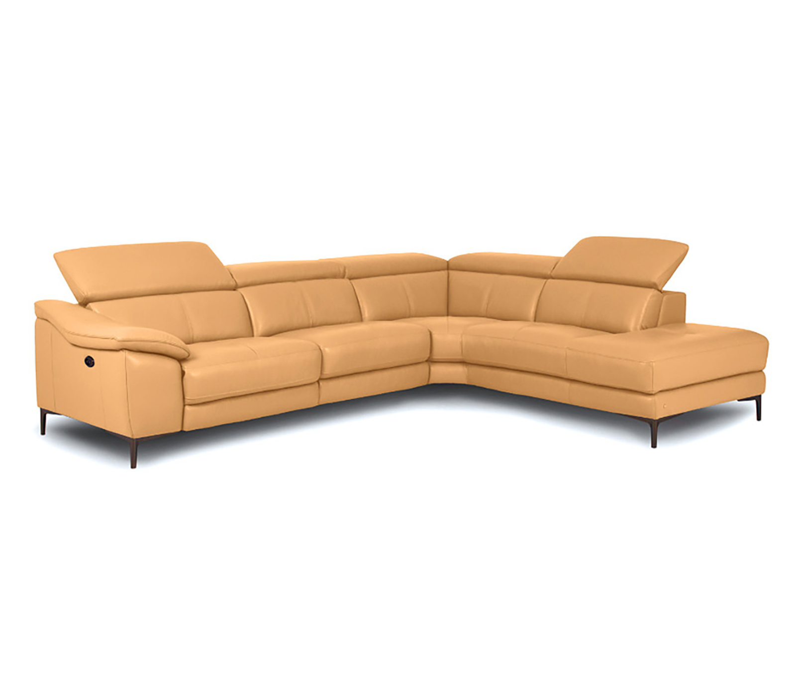 Velar 2 Piece Power Reclining Sectional - Matte Camel Leather