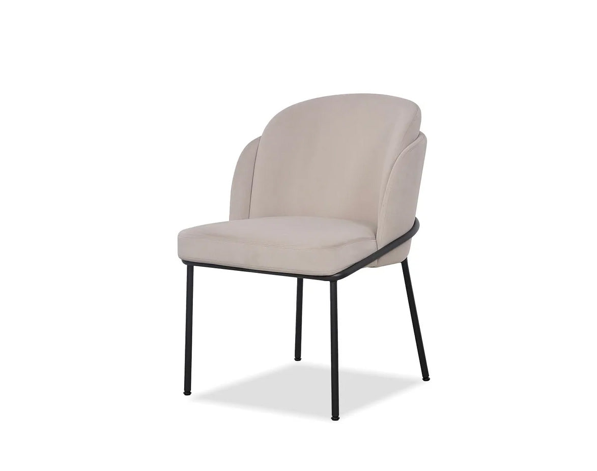 Wallen Dining Chair - Champagne / Black Base