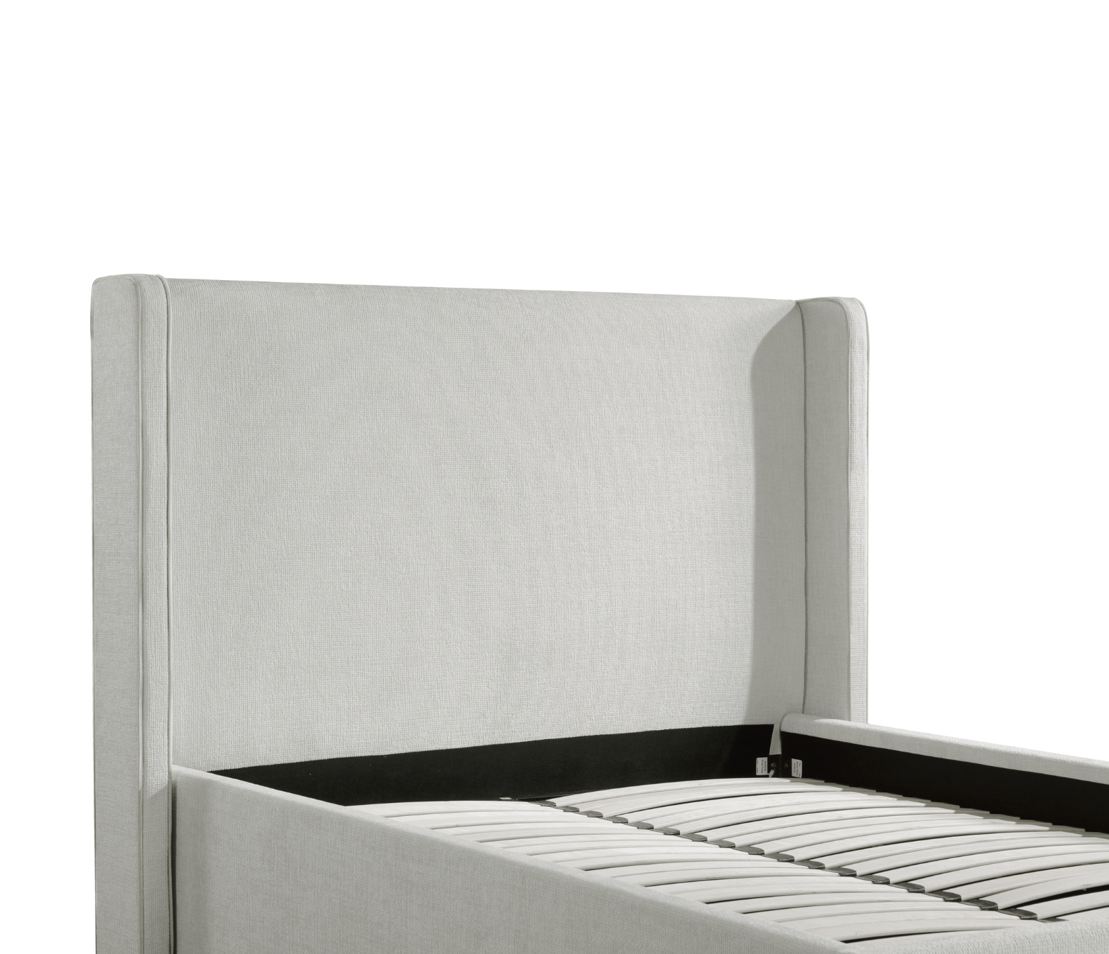 Willow Upholstered Bed w/ Lift Storage - Frosted Oat Fabric