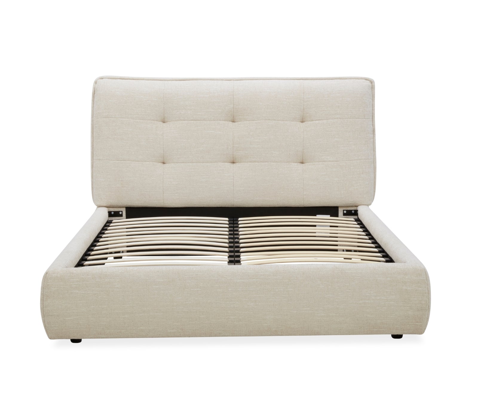 Wynn Upholstered Bed - Oat Fabric