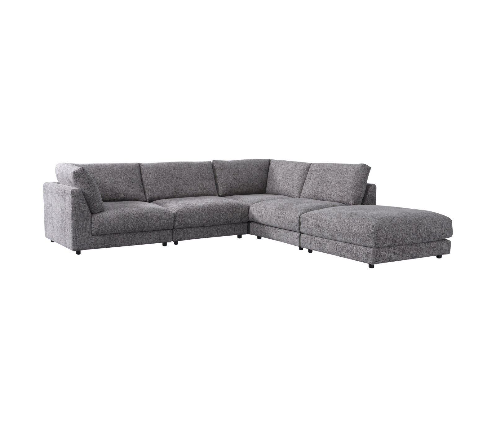 Wynter 5 Piece Sectional - Ash Fabric