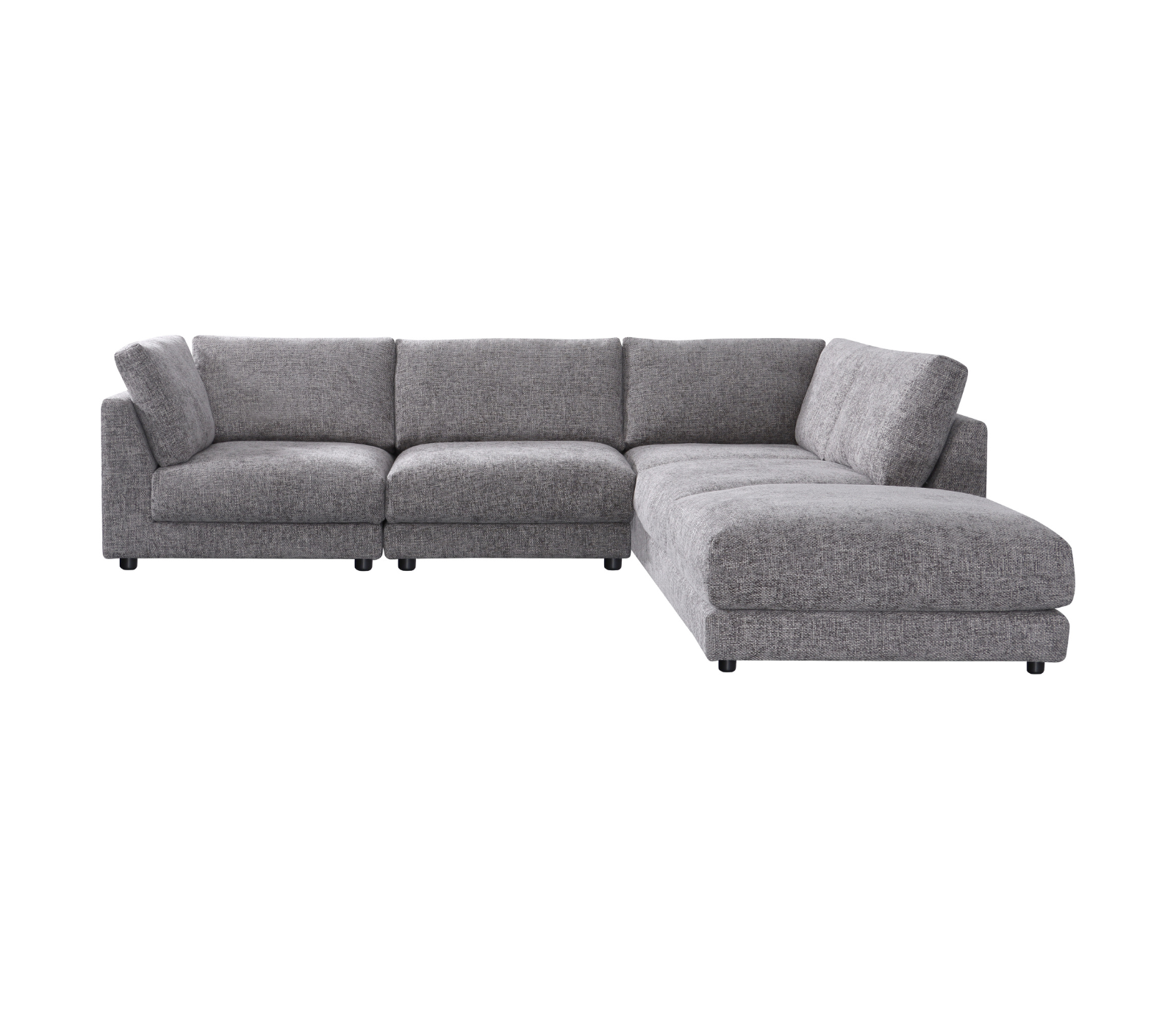 Wynter 5 Piece Sectional - Ash Fabric
