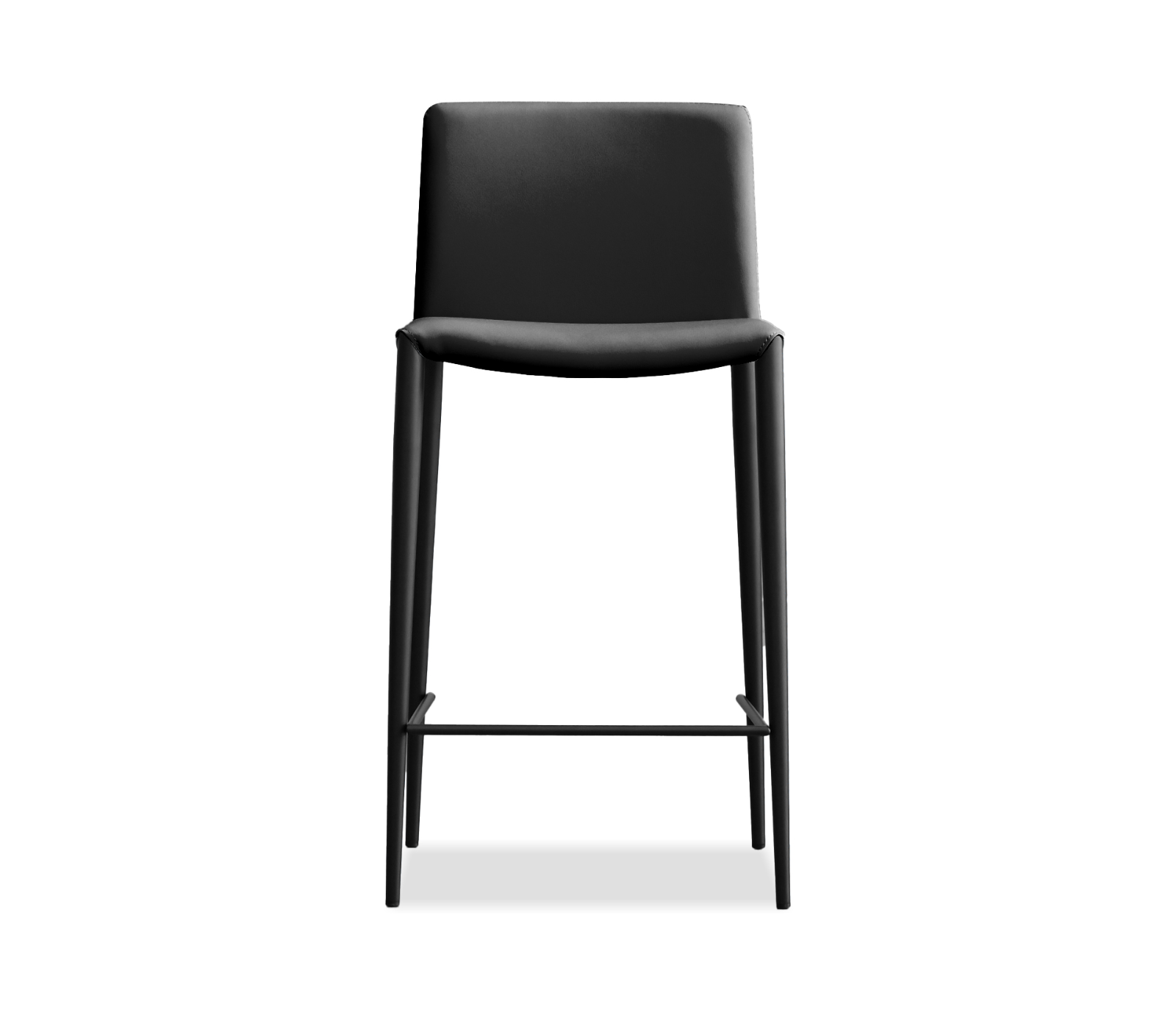 Zade Counter Stool -  Black Leatherette