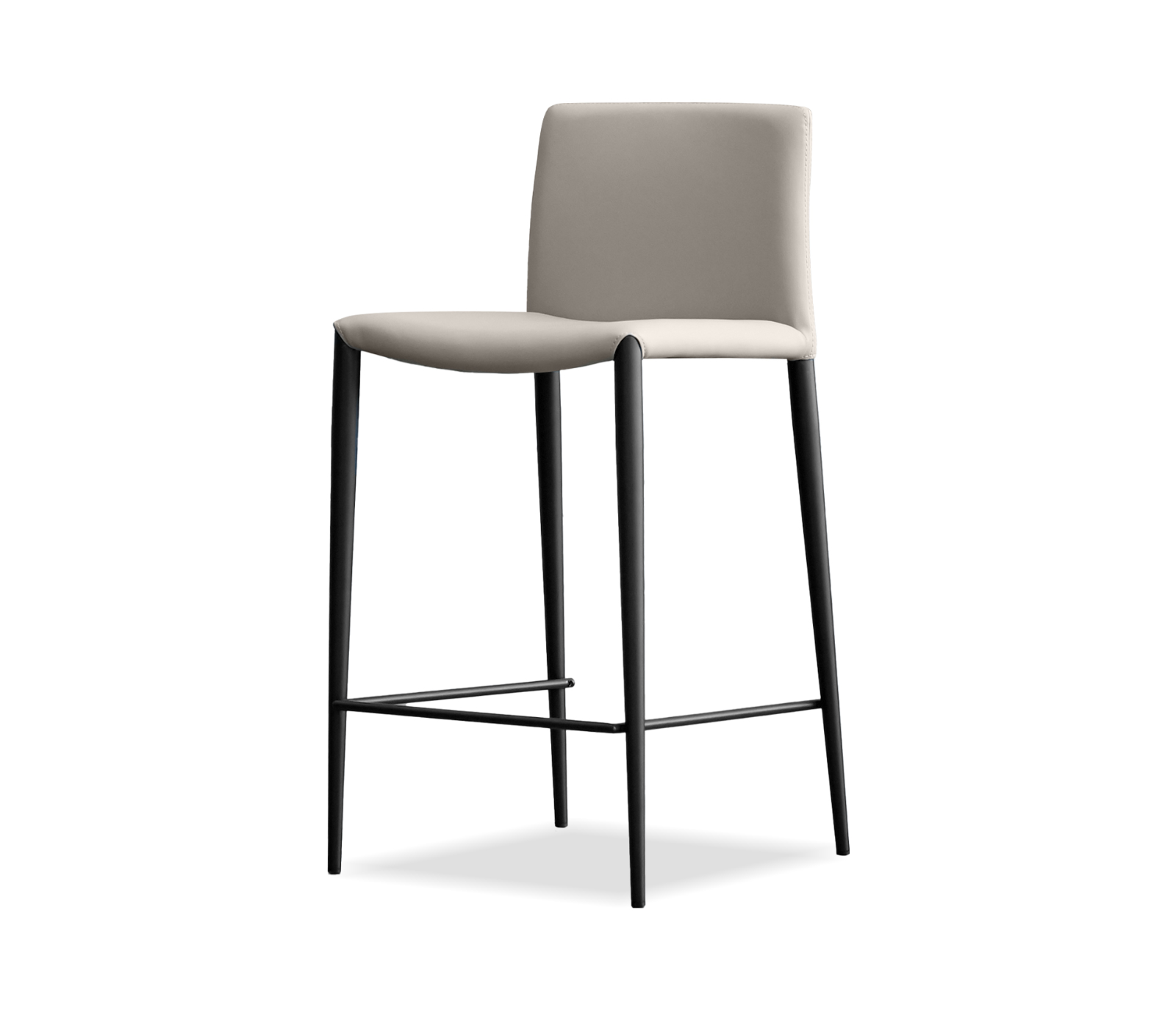 Zade Counter Stool - Taupe Leatherette