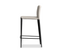 Zade Counter Stool - Taupe Leatherette