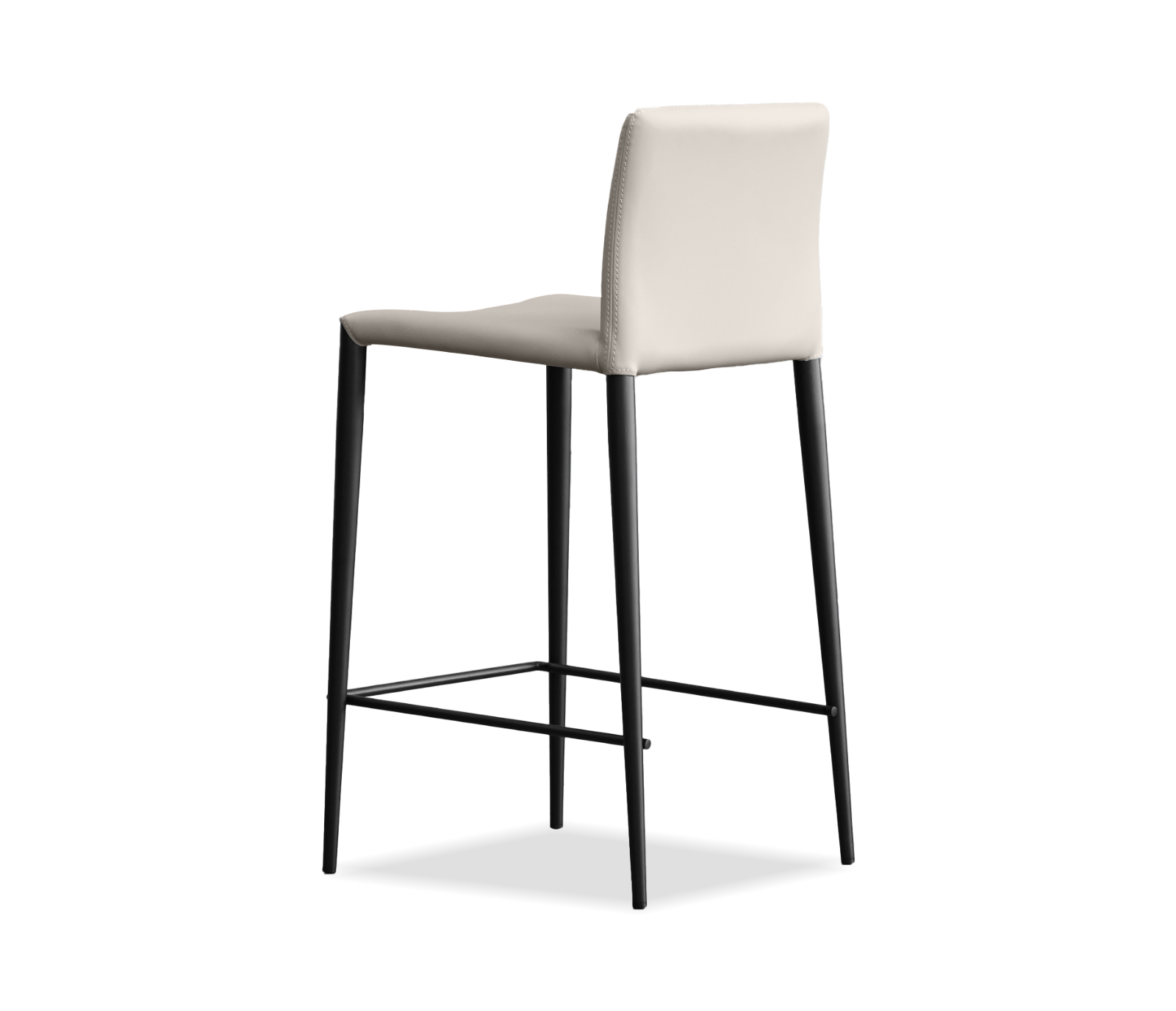 Zade Counter Stool - Taupe Leatherette