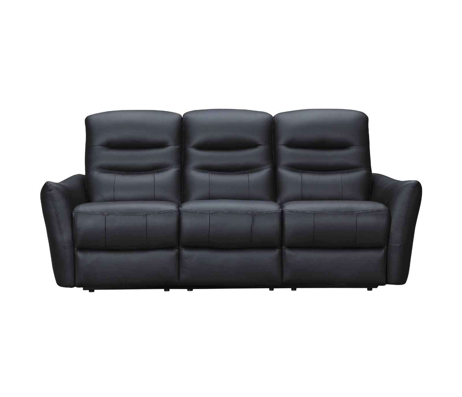 Zeus Sofa - Power Reclining w/ Power Headrests - Black Leather