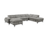 Barcelona 3 Piece Sectional w/ Pull-Out Sleeper - Grey Fabric