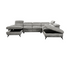 Barcelona 3 Piece Sectional w/ Pull-Out Sleeper - Grey Fabric