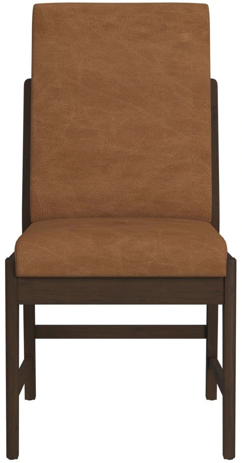 Brisden Dining Chair - Cognac Brown Fabric