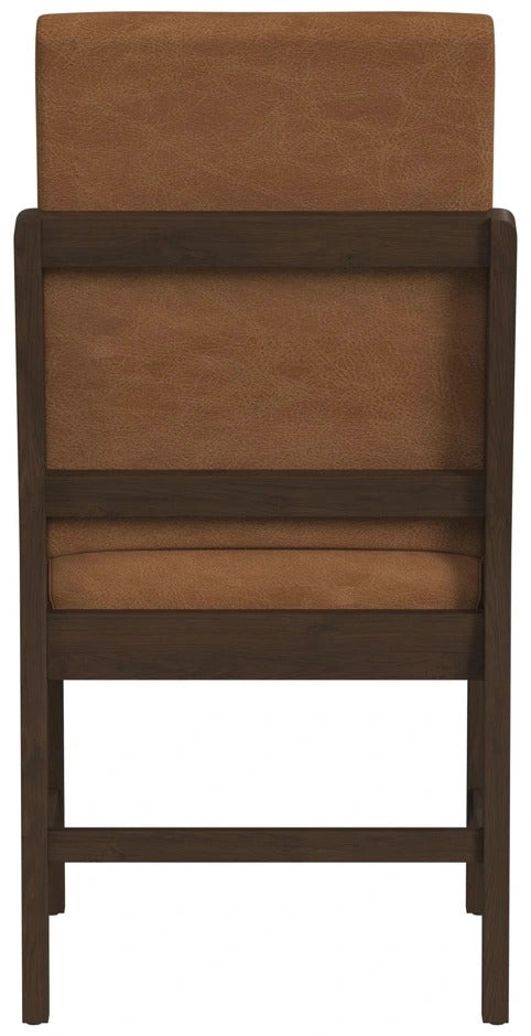 Brisden Dining Chair - Cognac Brown Fabric
