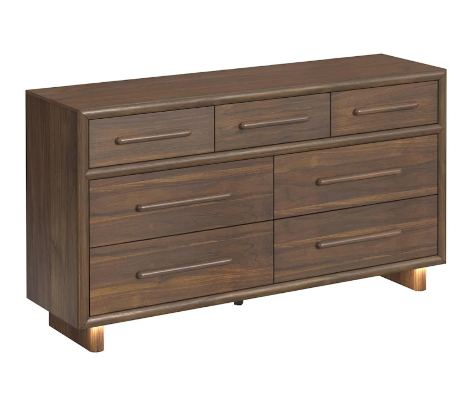 Brisden Dresser & Mirror  w/ LED Lights -  Brown