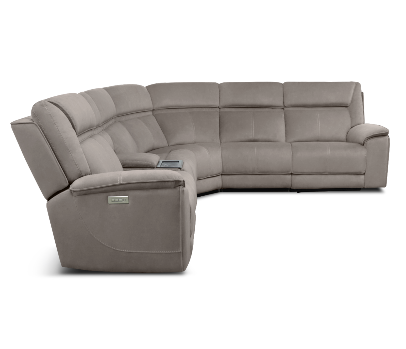 Cruise 6 Piece Sectional - Triple Power - Elephant Fabric