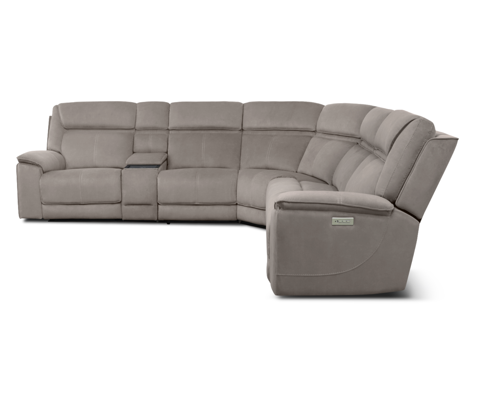 Cruise 6 Piece Sectional - Triple Power - Elephant Fabric