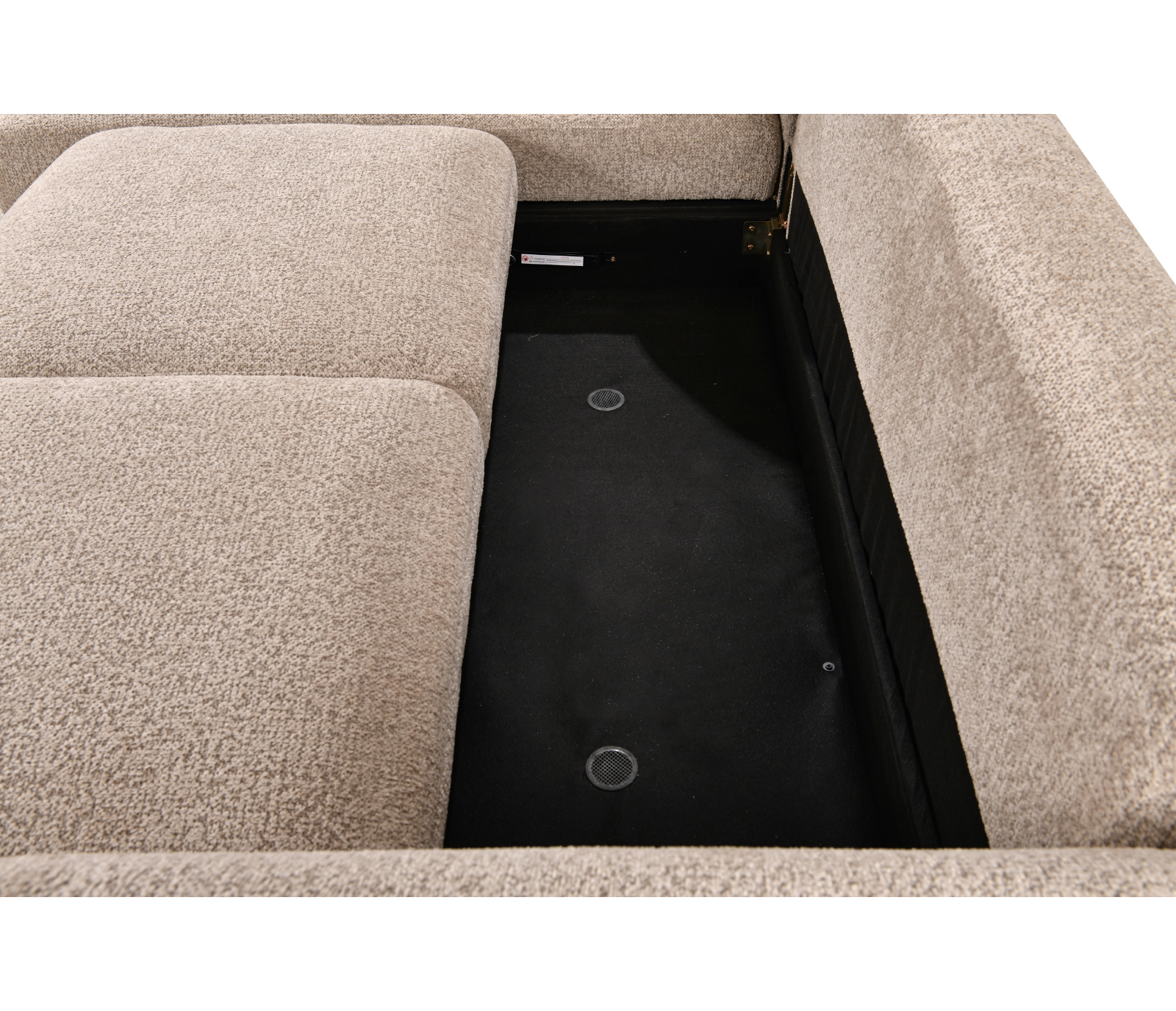 Prime 3 Piece Sectional w/ Pull-Out Sleeper - Mushroom Fabric