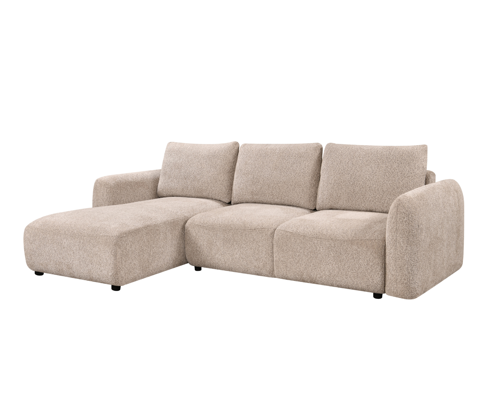 Prime 3 Piece Sectional w/ Pull-Out Sleeper - Mushroom Fabric
