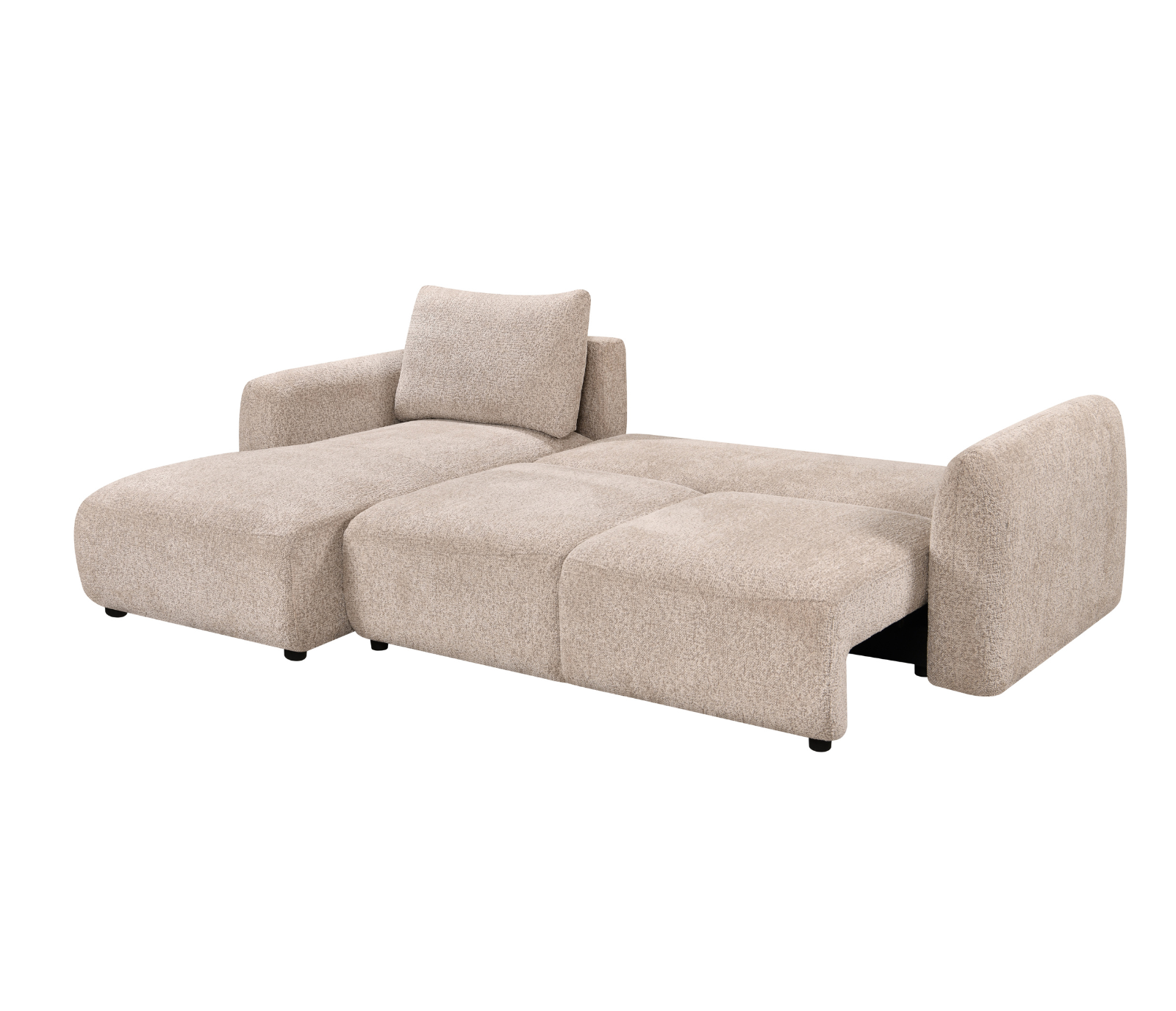 Prime 3 Piece Sectional w/ Pull-Out Sleeper - Mushroom Fabric